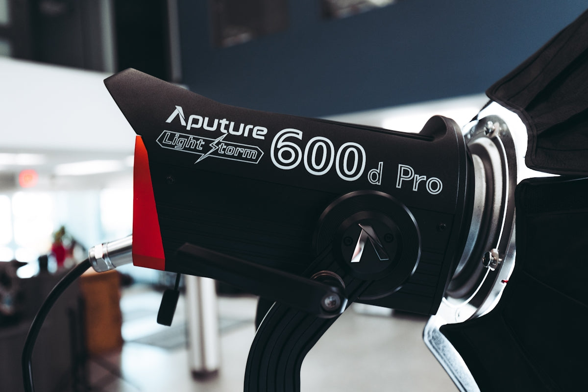 A close up of a camera on a tripod
