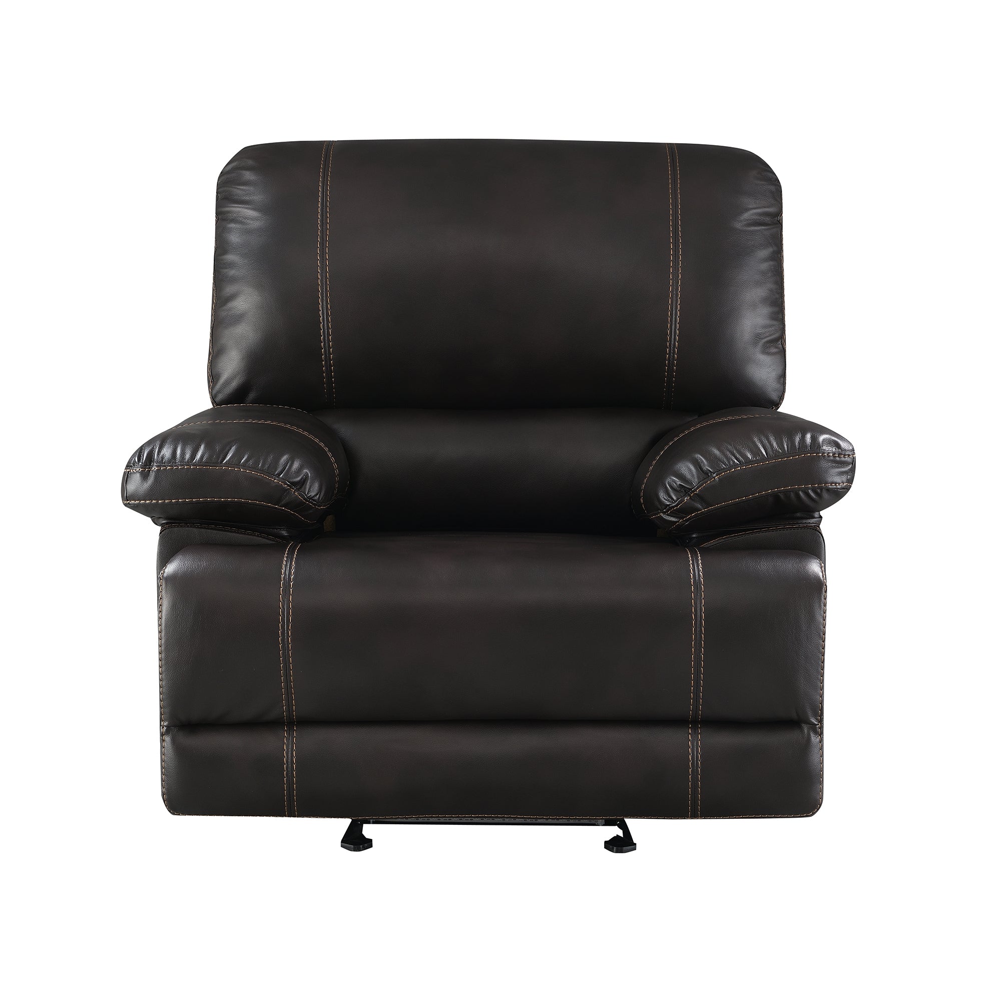 Manual home theater recliner chair sofa, featuring ultra-comfortable high-density foam seating and premium upholstery.