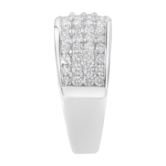 Men's 14K White Gold 1 CTTW Round Diamond Band (H-I, SI2-I1 Wide Ring)