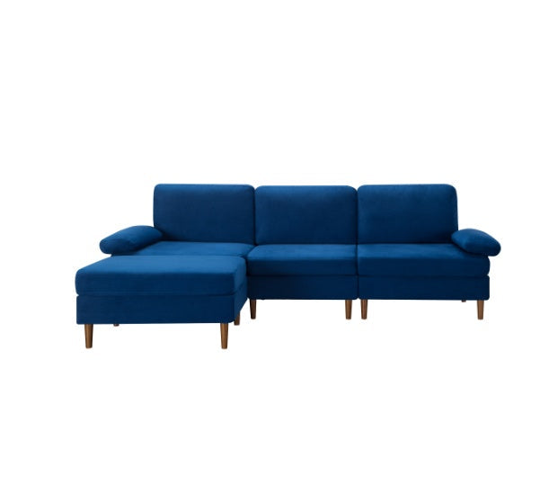 Navy Blue Modern Modular Sectional Sofa
