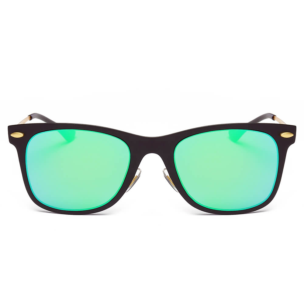 Classic Horn Rimmed Rectangle Fashion Sunglasses