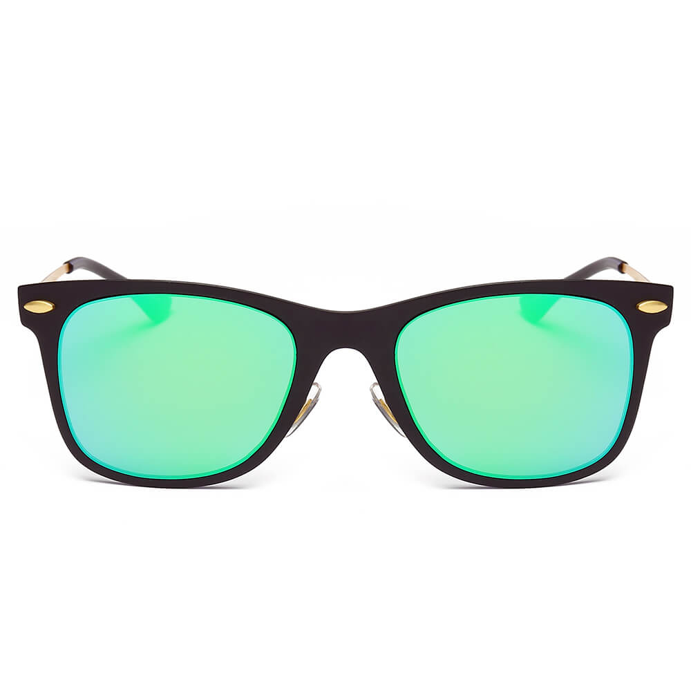 Classic Horn Rimmed Rectangle Fashion Sunglasses