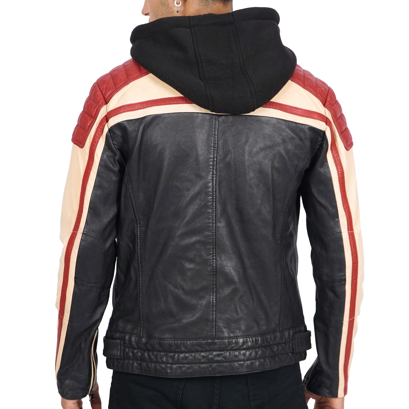 Damian Multi Colour Biker Leather Jacket