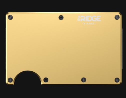 Gold Ridge metal aluminum RFID wallet, slim minimalist card holder