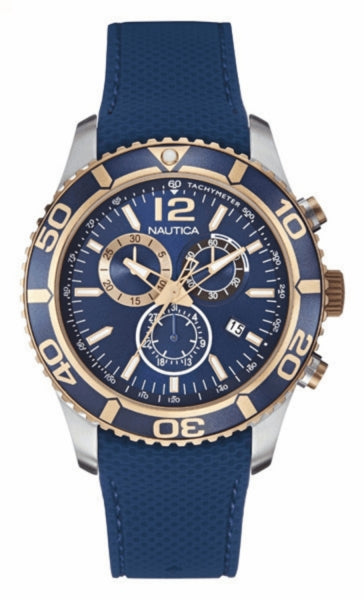 Nautica Chronograph - Blue Rubber Band