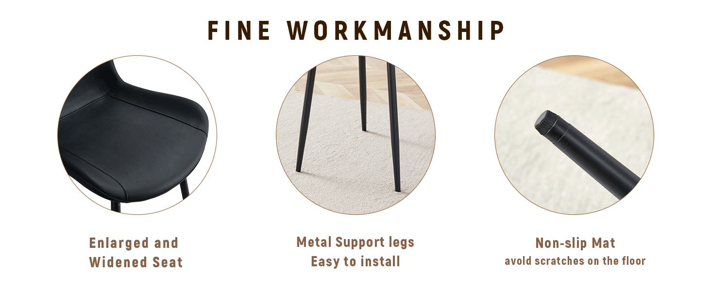 Product features with enlarged and widened seat, metal support legs, and non-slip mat on a white background.