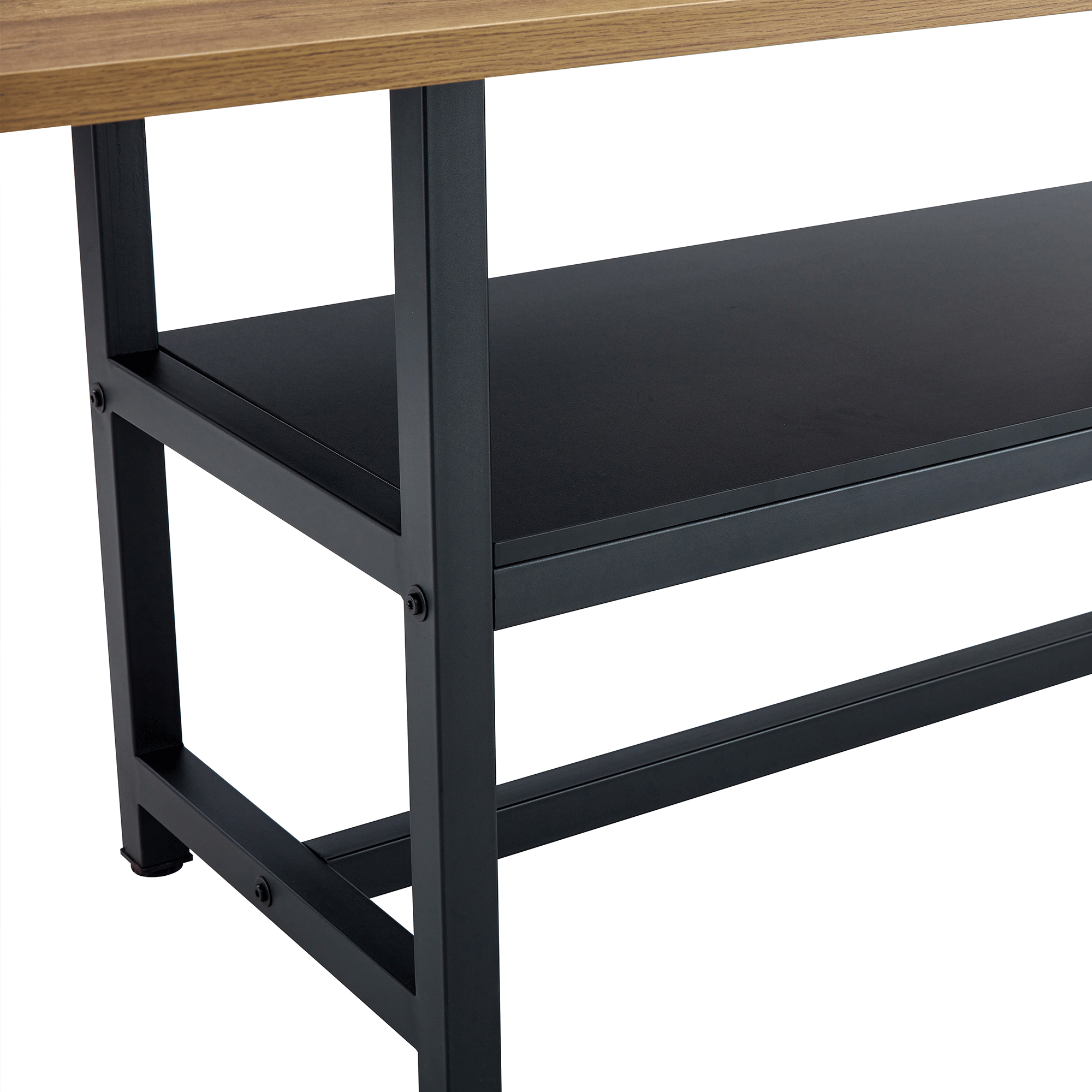 Close up storage underside view of table
