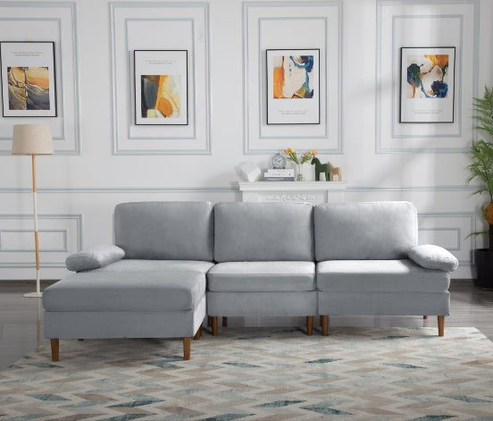 Gray Modern Modular Sectional Sofa