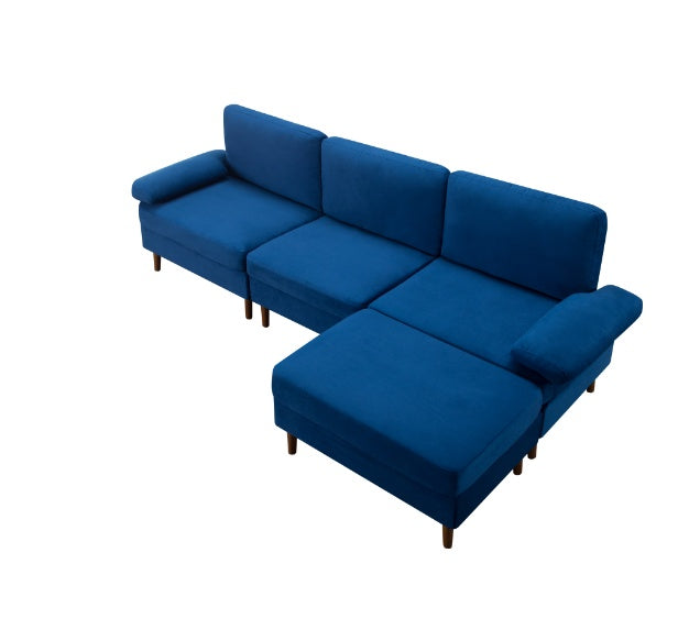 Navy Blue Modern Modular Sectional Sofa